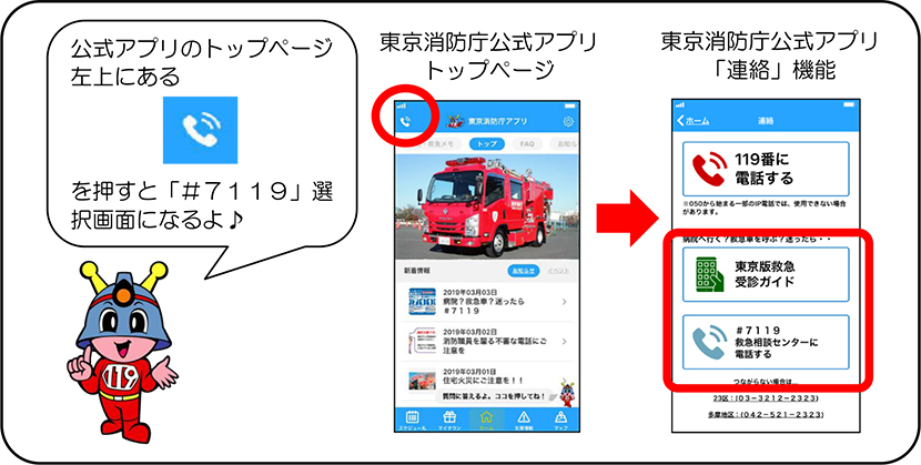 東京消防庁公式アプリトップページ