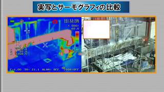 サーモグラフィーと実写の比較映像