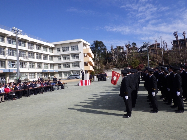 令和7年二市一町消防団出初式を実施しました2