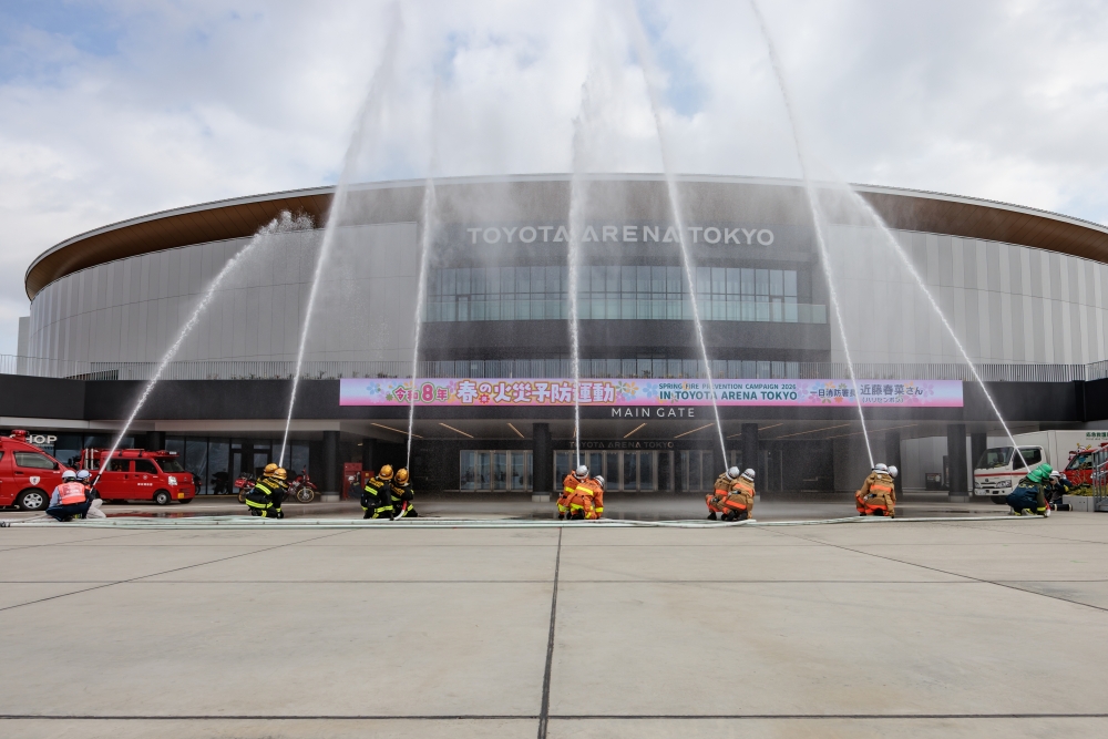 メインビジュアル画像：春の火災予防運動演習