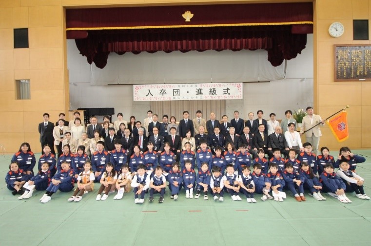 尾久消防少年団の集合写真