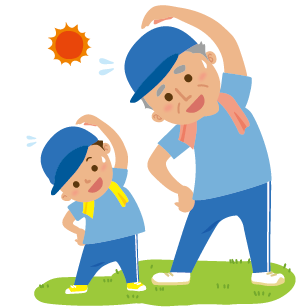 体操する人