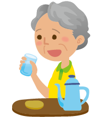 水分補給する人