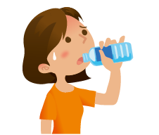 水を飲む人