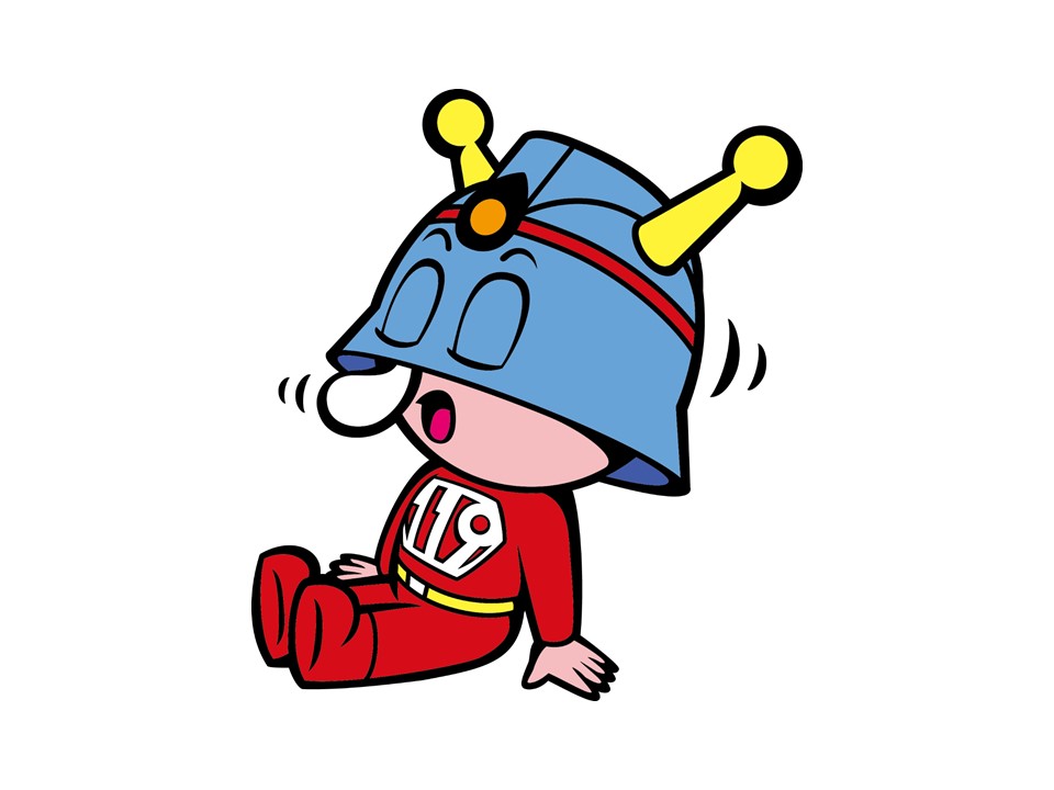 寝ているキュータ