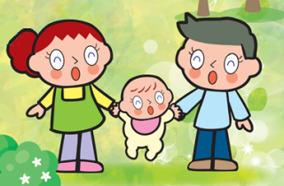 こどもと手をつなぐ大人 イラスト