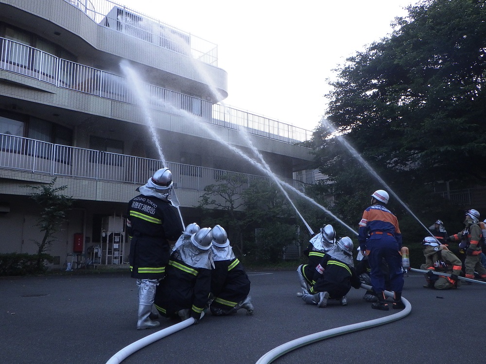 特別養護老人ホームみずほ園で消防演習