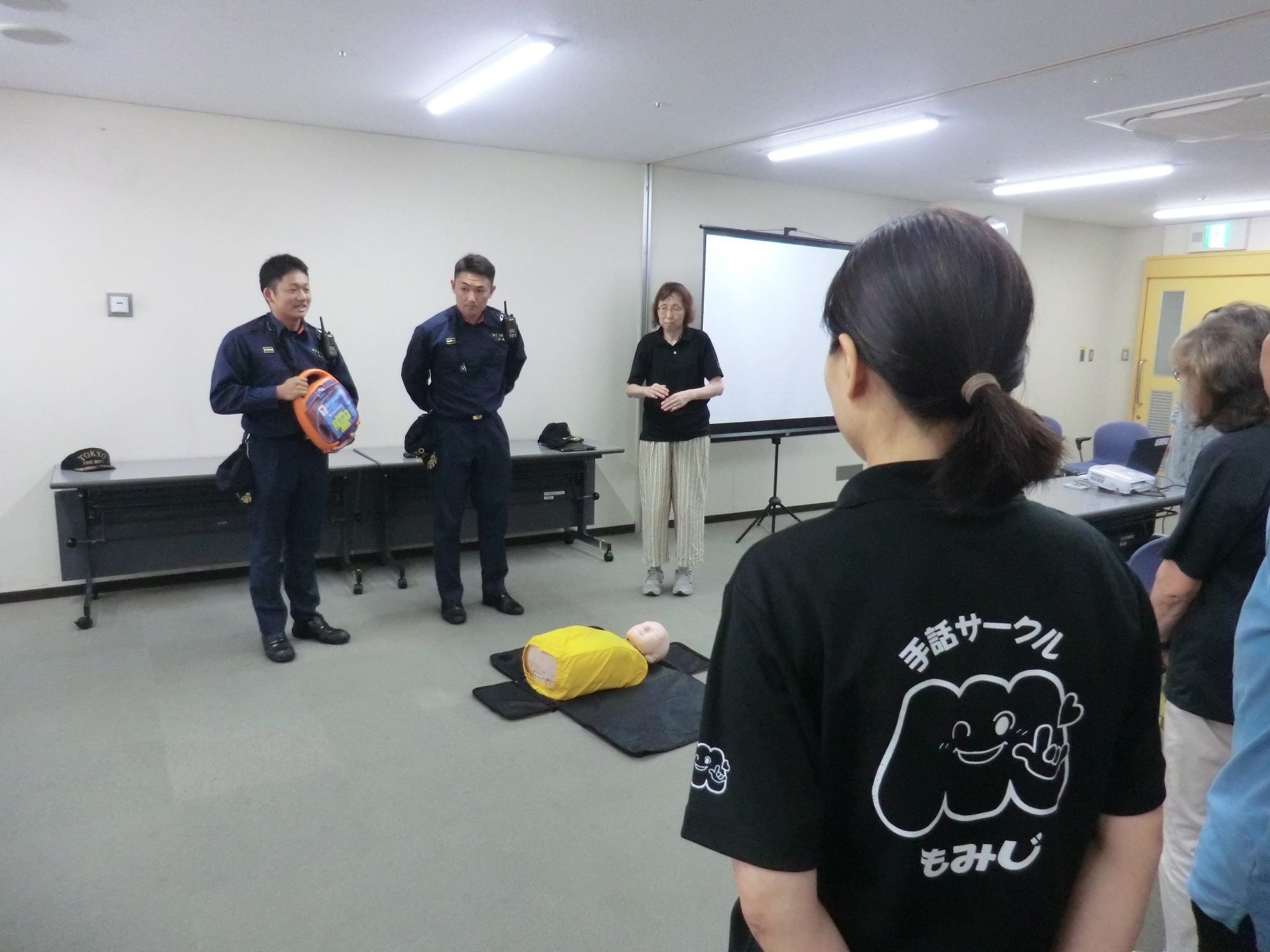 手話サークルを対象に防火防災訓練