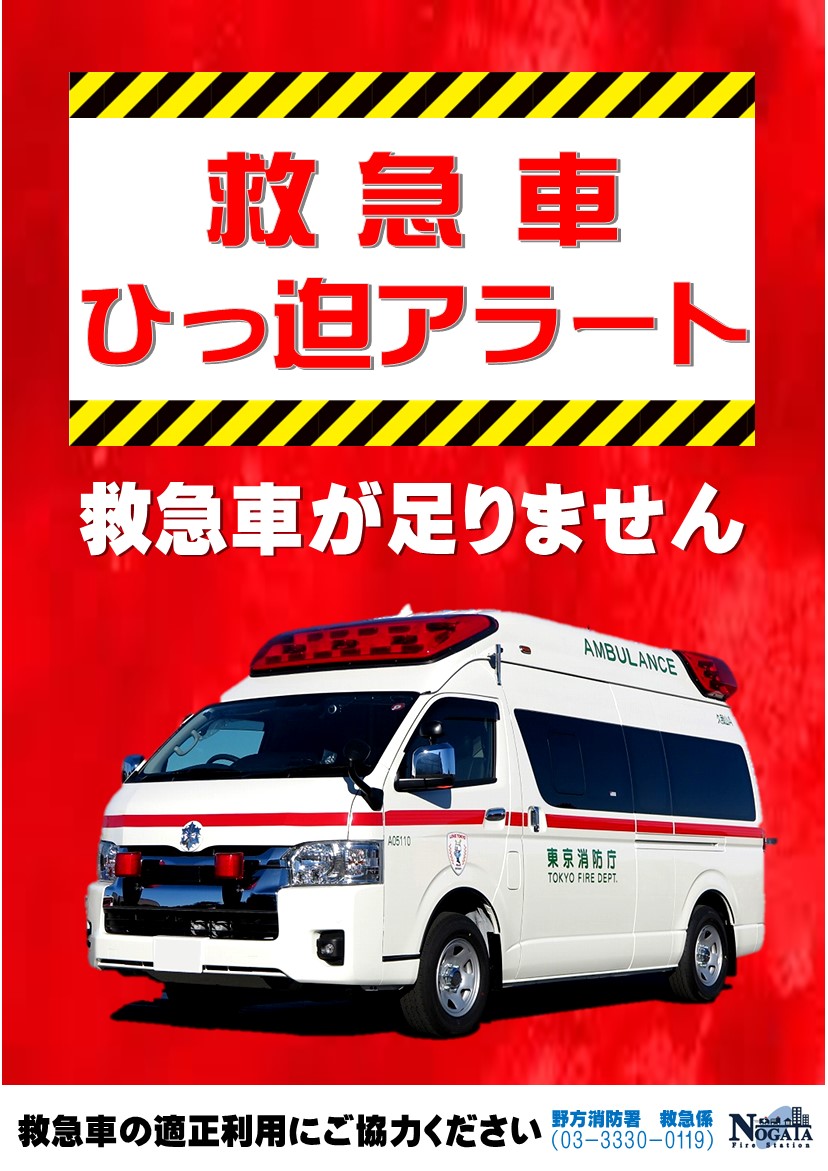 メインビジュアル画像：救急車ひっ迫アラート