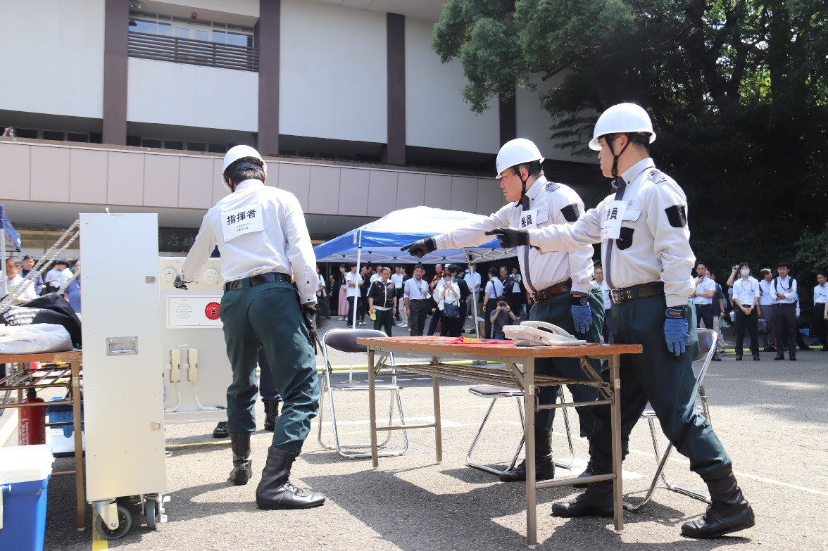 熱い！暑い！自衛消防訓練審査会を実施