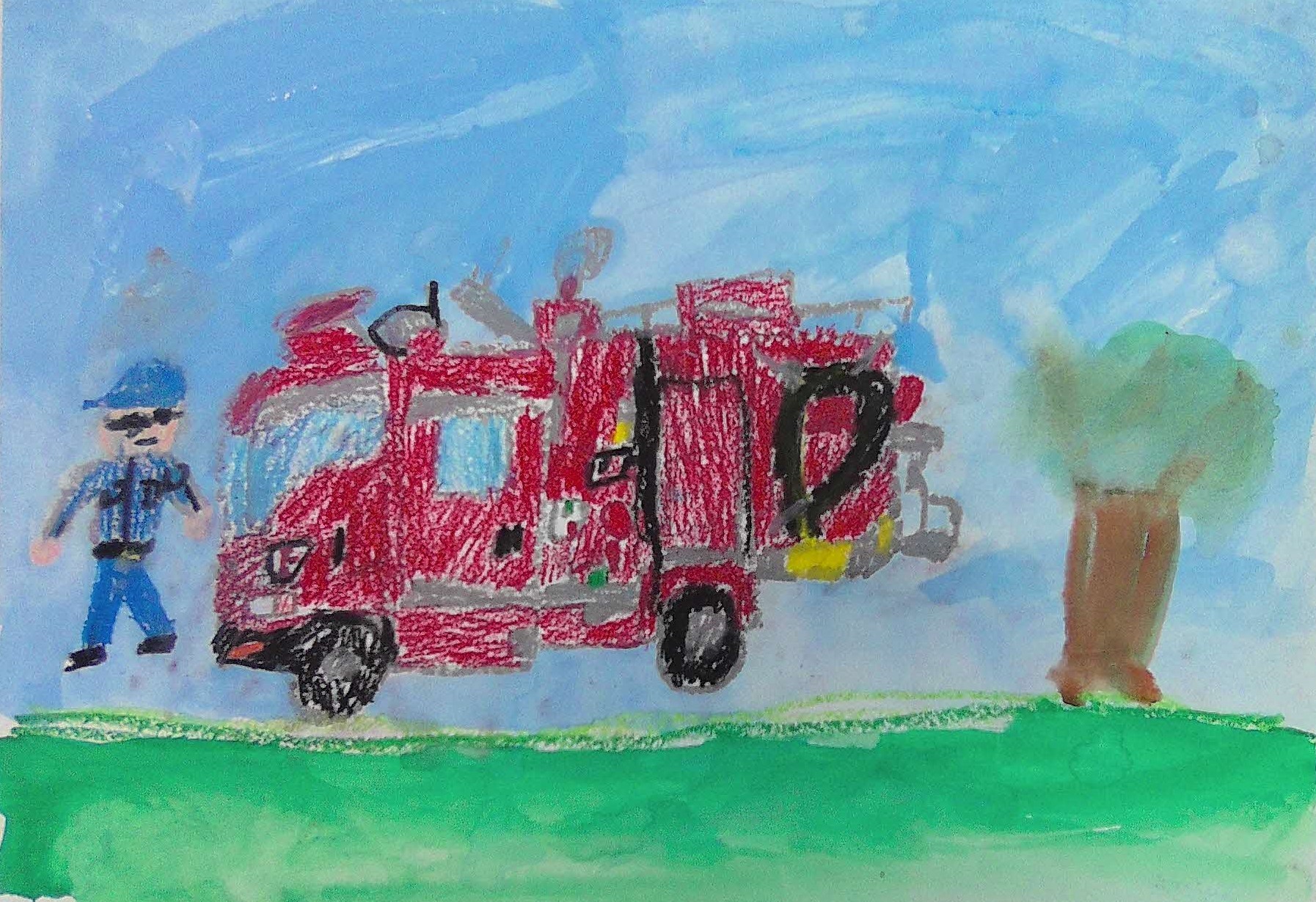 消防車の絵
