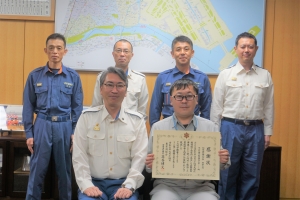 蒲田消防署長感謝状を贈呈