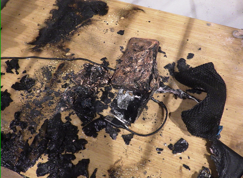 リチウムイオン電池による火災