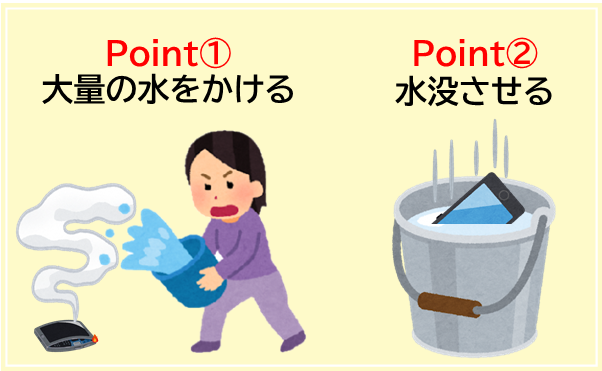 リチウムイオン電池関連火災が起きた時のポイント