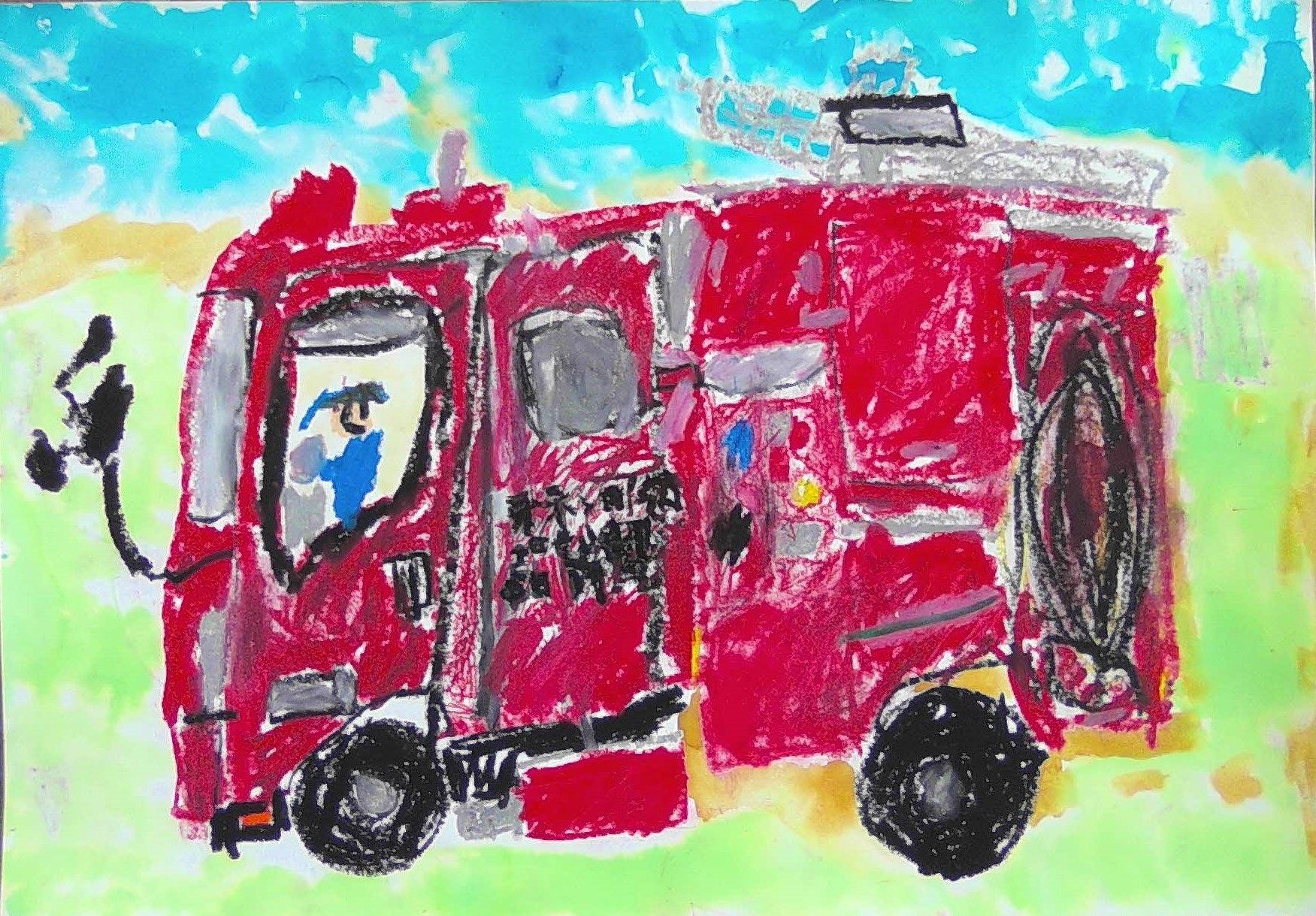 消防車の絵