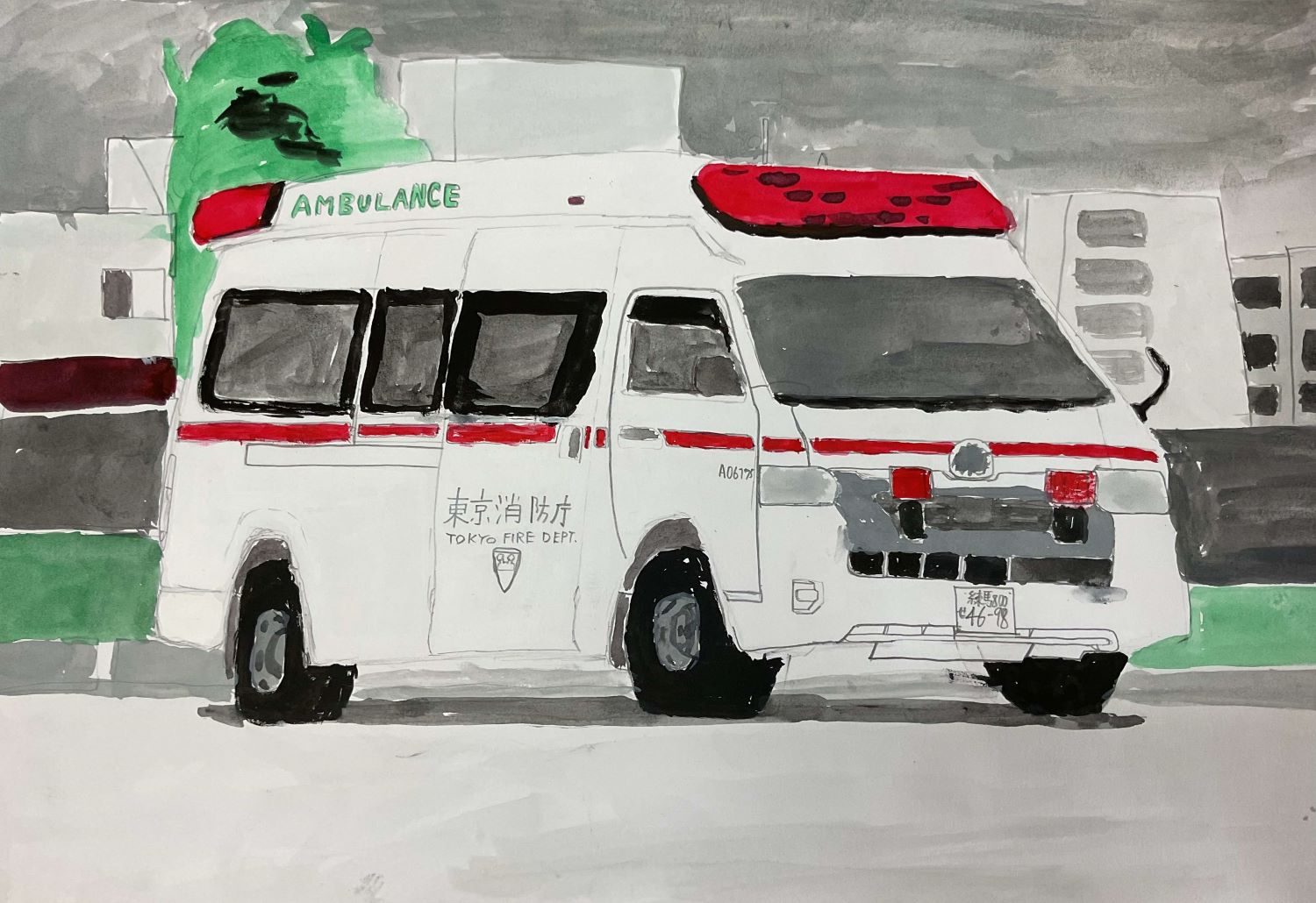救急車の絵