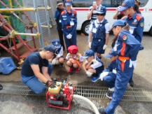 基本訓練・軽可搬ポンプ操作訓練