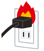 コンセントから火