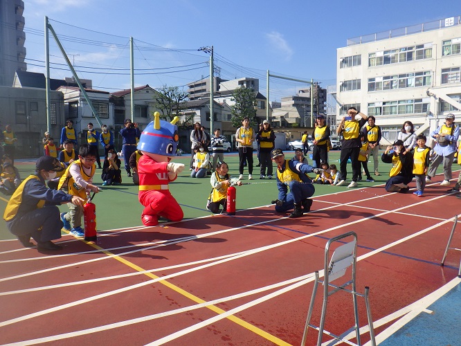 ごみスポ消火訓練