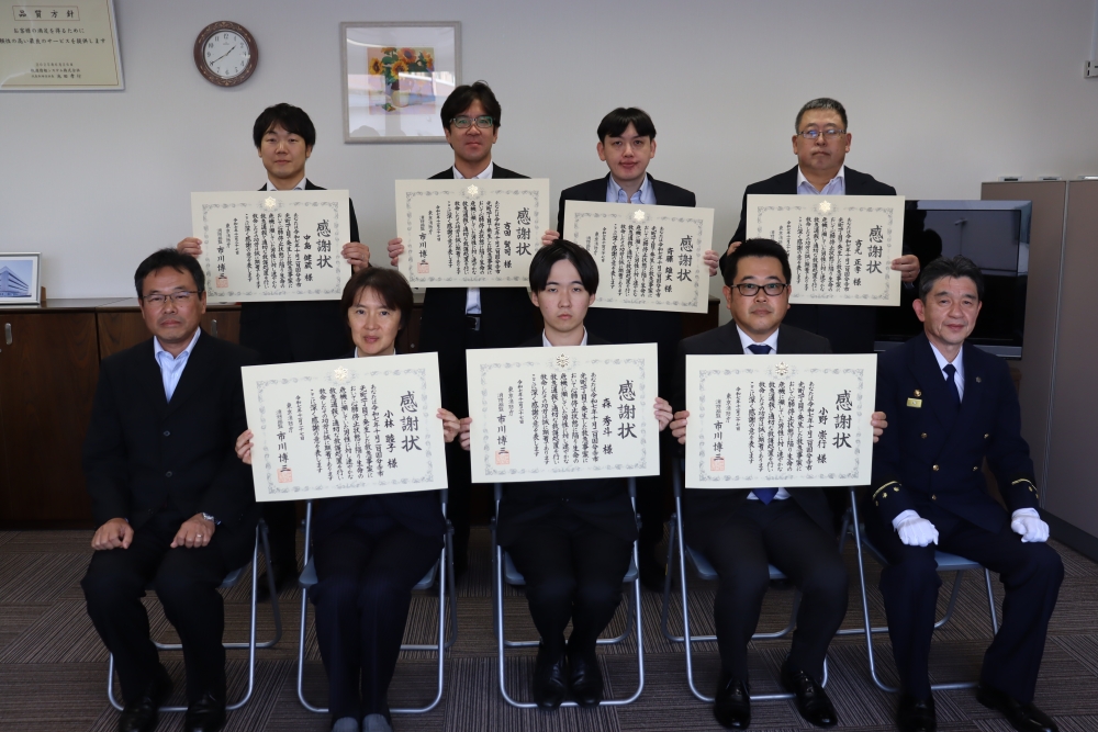 同僚が繋いだ救命のリレー　消防総監感謝状を贈呈しました