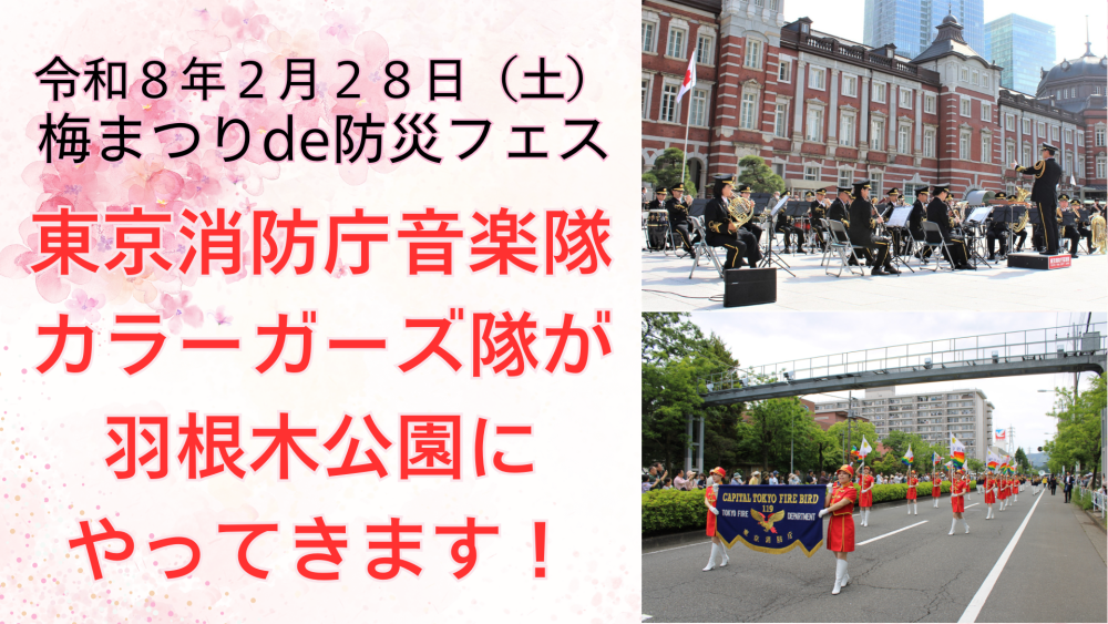 メインビジュアル画像：梅まつりde防災フェスのお知らせ