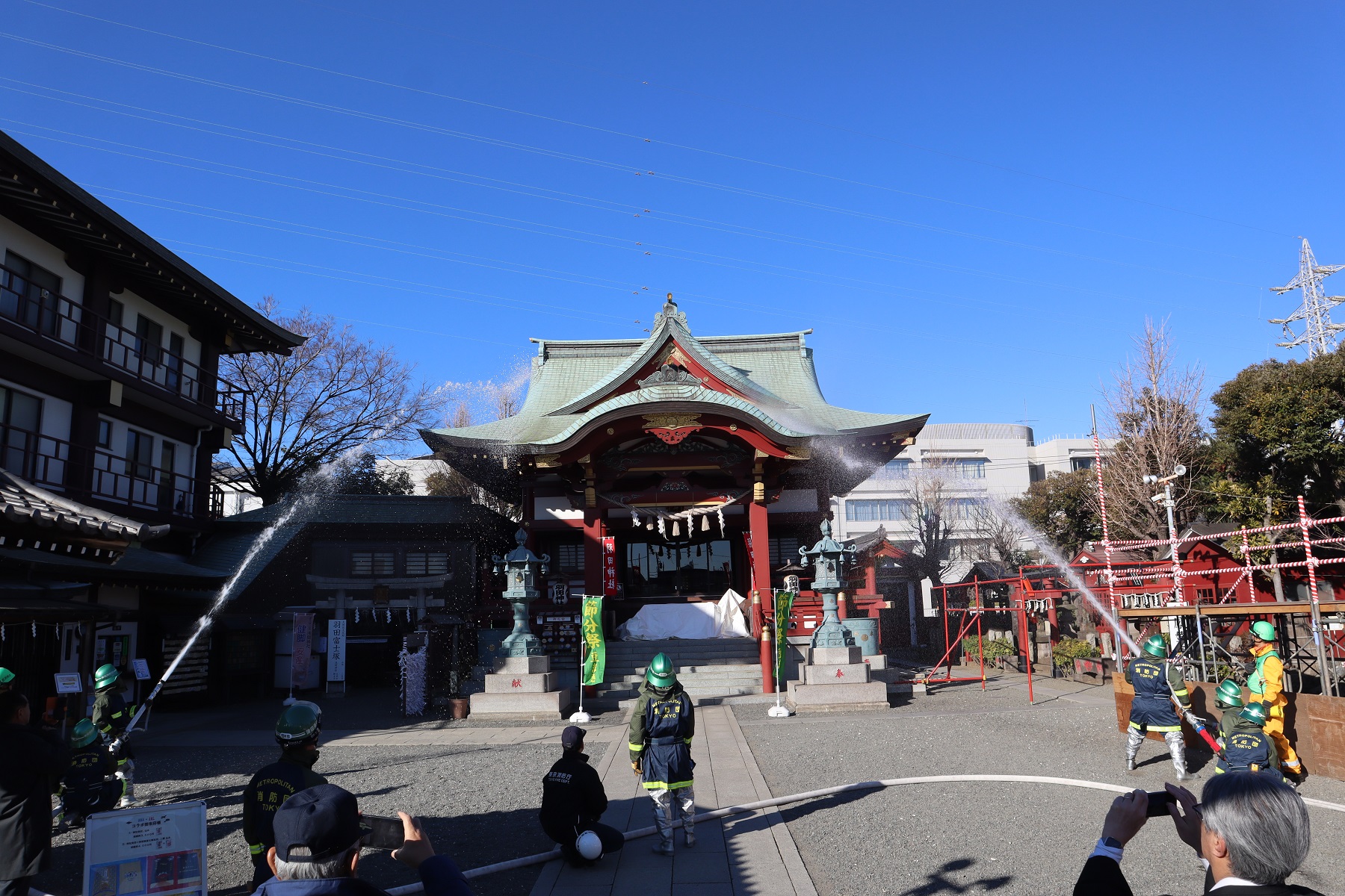 羽田神社消防演習