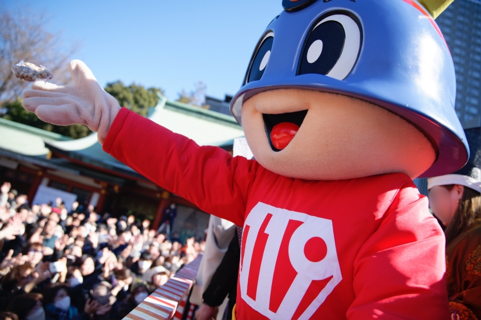 キュータ豆まき１