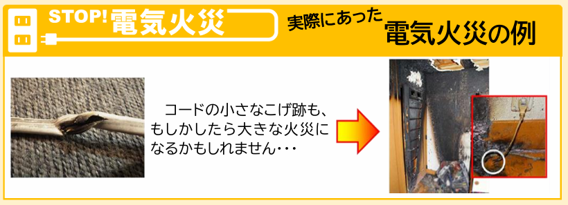 コードから部分焼の写真
