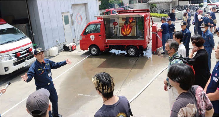 防災訓練の風景