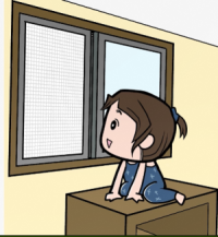 墜落する事故に注意　イメージ