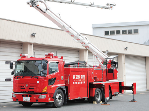 屈折放水塔車