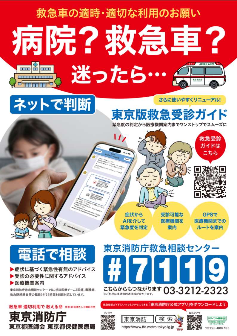 メインビジュアル画像：東京版受診ガイド等