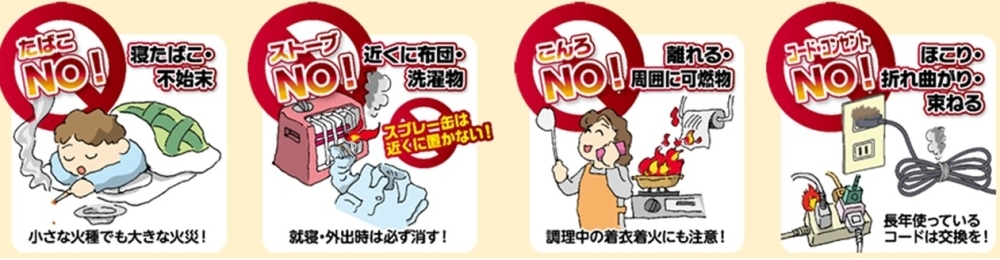 火災を起こさないため
