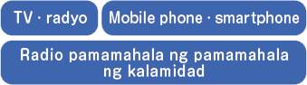 TV · radyo,Mobile phone · smartphone,Radio pamamahala ng pamamahala ng kalamidad