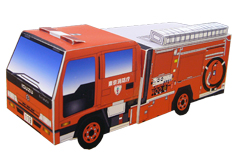 京橋消防署ポンプ車のペーパークラフト