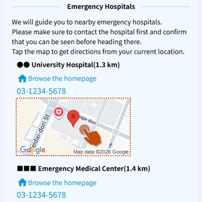 Select the desired medical institution