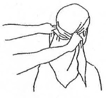 頭部の包帯