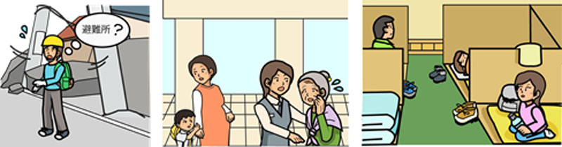 発災直後 イラスト3