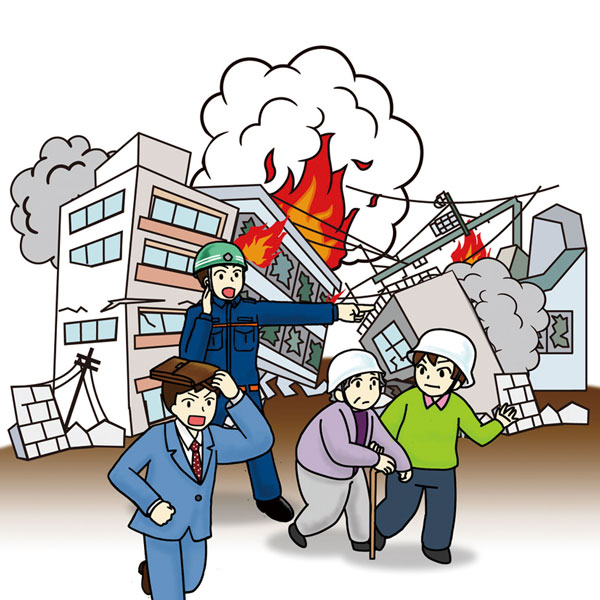 火災や津波 確かな避難 イメージ