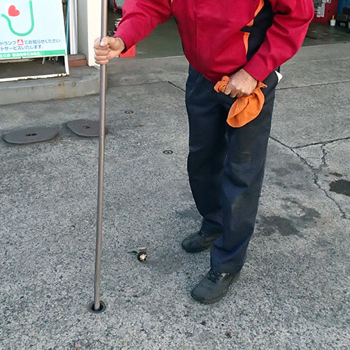漏えい検査管による点検状況